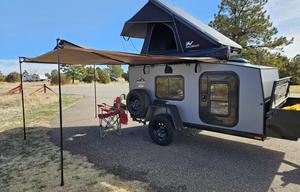 Off-Grid Teardrop Trailer Camper with Rooftop Tent