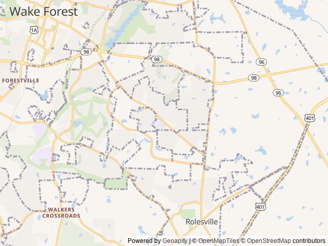 Map for The Brendle Fam’s Roam Sweet Roam near Wake Forest, NC