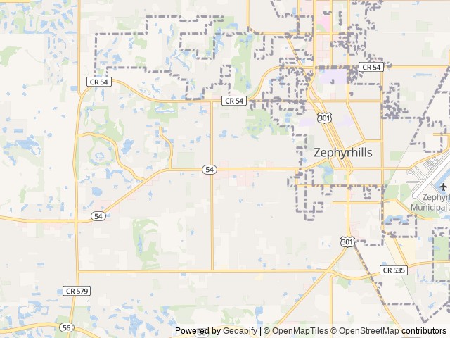 Map of Liberty Hills location at Zephyrhills, FL, United States