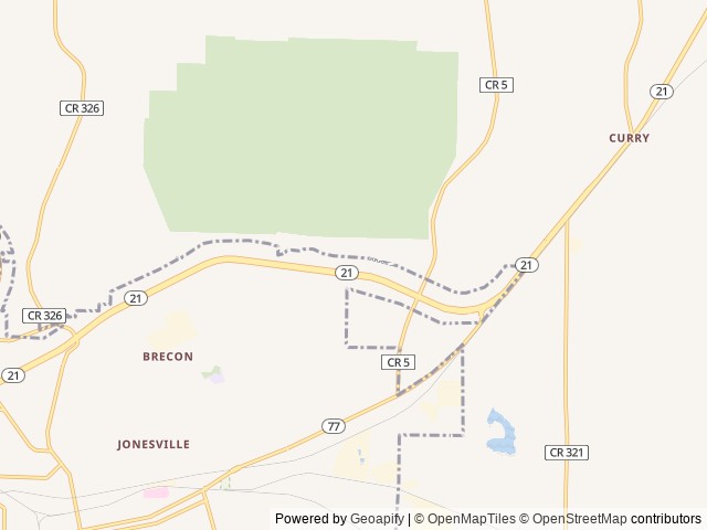 Map of Top Trails OHV Park location at Talladega, AL, United States