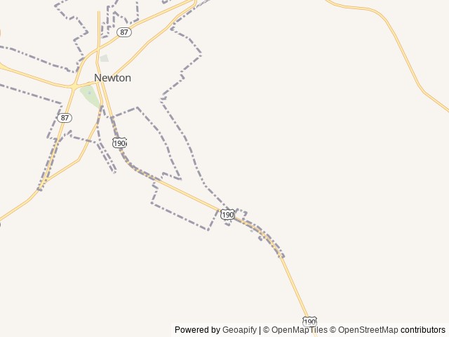 Map for Comfy Zinger 32ft Crossroad, Clean and Fun! near Newton, LA