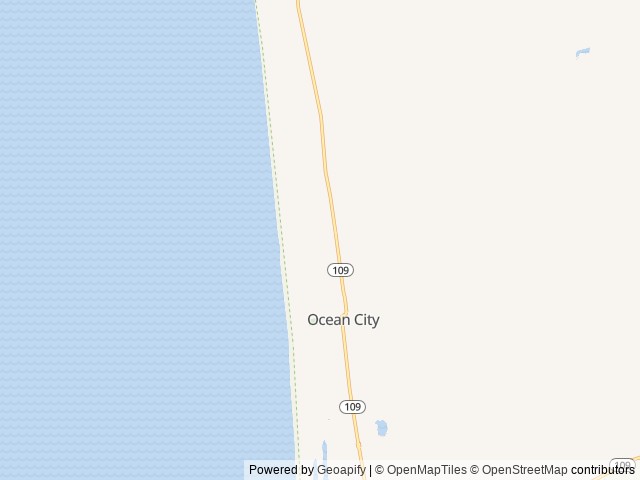 Map of Thousand Trails Oceana location at Ocean City, WA, United States