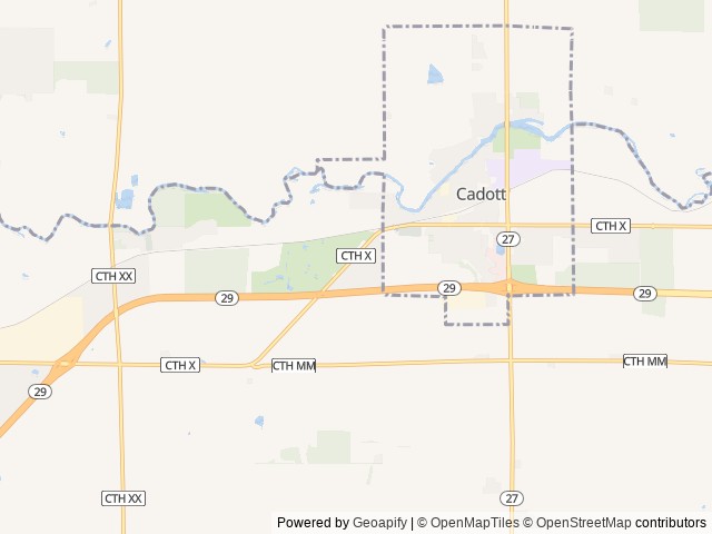 Map for The Cubby Cottage near Cadott, MN