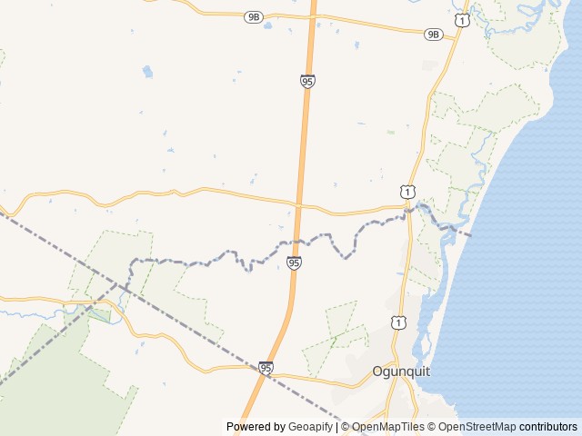 Map of Pinederosa Campground location at Wells, ME, United States