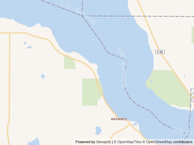 Map of Whiting Park location at Boyne City, MI, United States