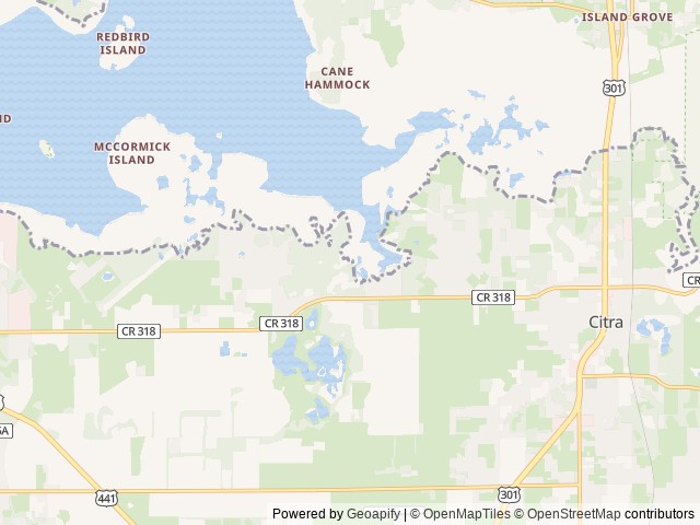 Map of Old Florida RV Resort location at Citra, FL, United States