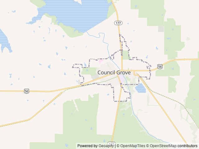 Map for 2019 Coleman by Dutchmen 3114 near Council Grove, KS