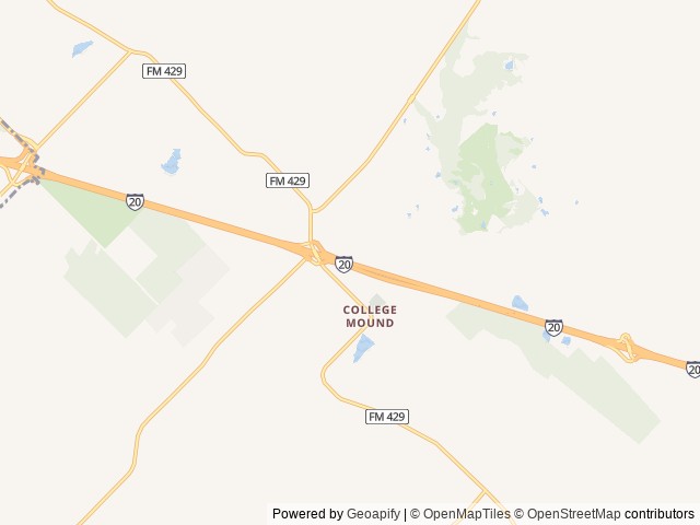 Map of Rockin' Sunset RV Resort location at Terrell, TX, United States