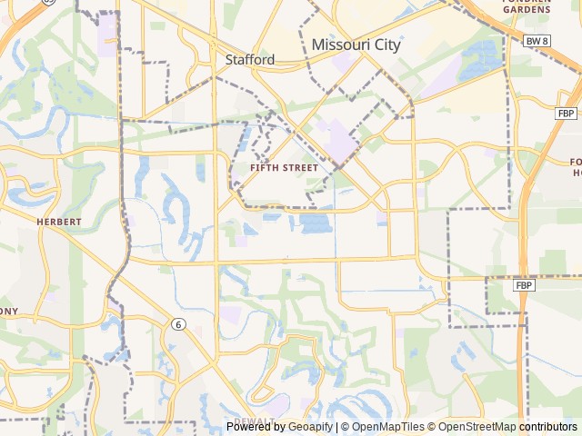 Map of Jetstream RV Resort at Stafford location at Stafford, TX, United States
