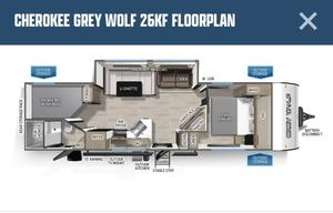 2026 Forest River RV Cherokee Grey Wolf 26BH