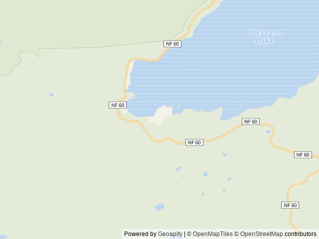 Map of Spring location at Crescent, OR, United States