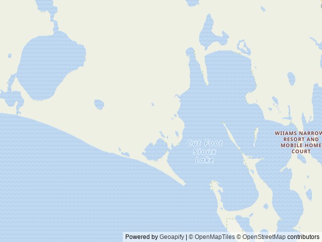 Map of Deer Lake location at Deer River, MN, United States