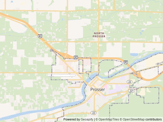 Map of Wine Country RV Park location at Prosser, WA, United States