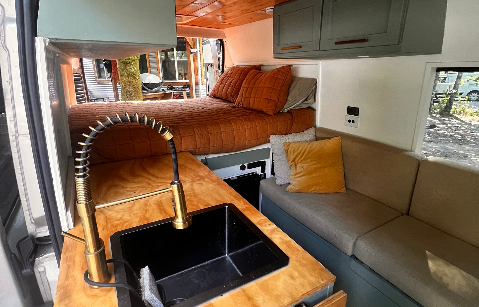 Chloe the Promaster with extra bed