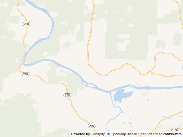 Map of Whitehorse Park location at Grants Pass, OR, United States