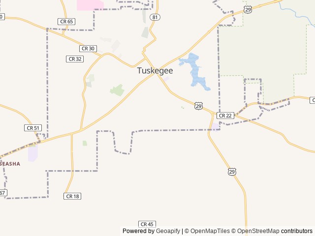 Map for 2022 Palomino Puma 33THDS near Tuskegee, AL