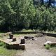 Group campfire area.