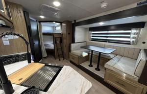 Two entry doors and separate sleeping quarters.
