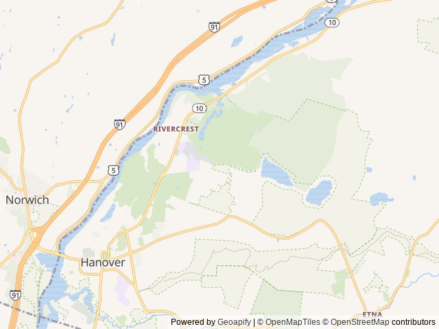 Map of Storr’s Pond Recreation Area location at Hanover, NH, United States