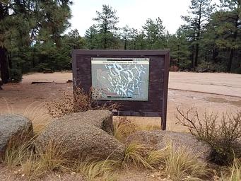 Alto pit area map at the info kiosk