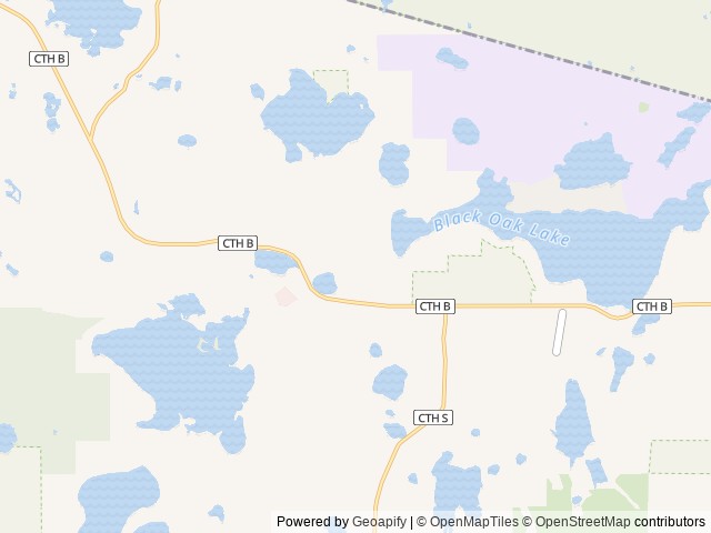Map for Hanson's Hideaway near Land O' Lakes, WI