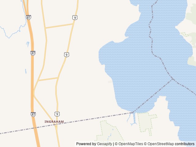 Map of Monty’s Bay Campsites location at West Chazy, NY, United States