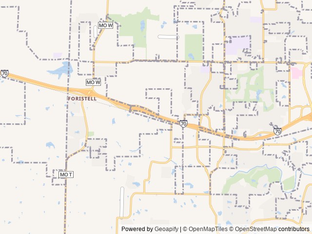 Map for The Cozy Getaway | Easy Tow | Pup Friendly near Foristell, IL