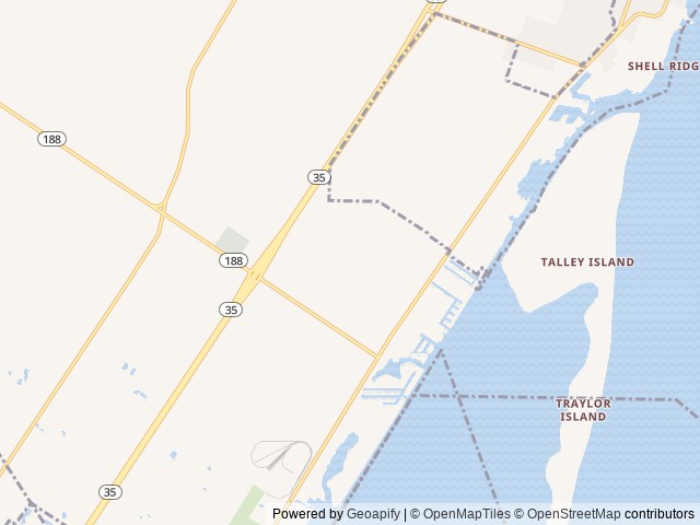 Map of Coastal Cowboy Patriot RV Park LLC location at Rockport, TX, United States