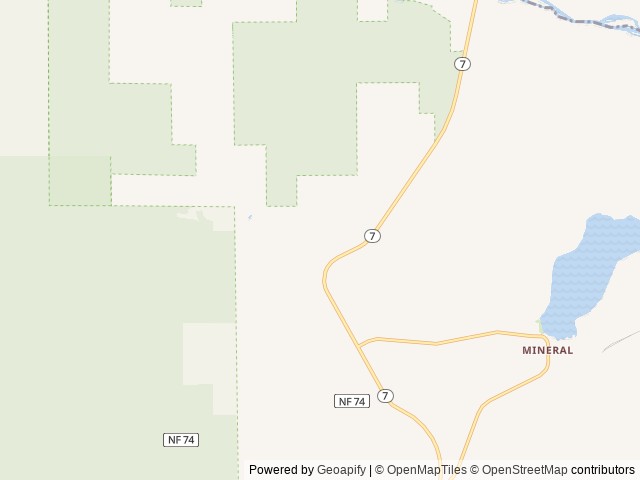 Map of Elkamp location at Mineral, WA, United States