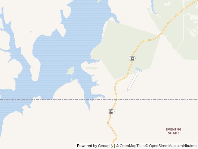Map of Snake Creek location at Cookson, OK, United States