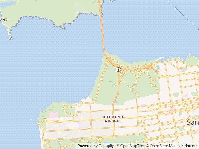 Map of Rob Hill Group Campground location at San Francisco, CA, United States