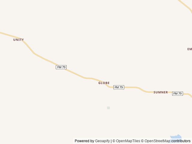 Map of Pioneer RV Park location at Sumner, TX, United States