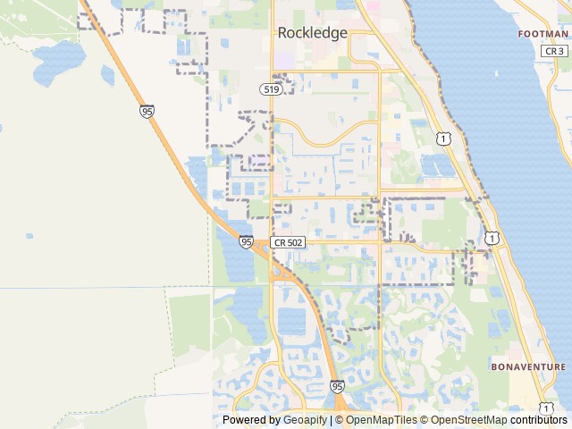 Map of Encore Space Coast location at Rockledge, FL, United States