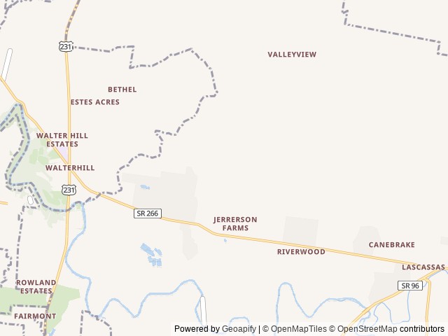 Map for Glamper Getaway near Murfreesboro, TN