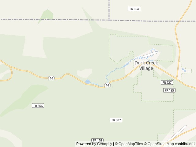 Map of Duck Creek location at Cedar City, UT, United States