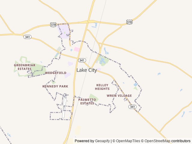 Map of CrossRoads Coach Resort at the ROB location at Lake City, SC, United States