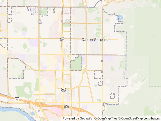 Map of Kootenai County Fairgrounds RV Park location at Coeur d'Alene, ID, United States