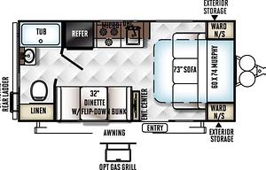 2016 Forest River RV Flagstaff Micro Lite 19FD