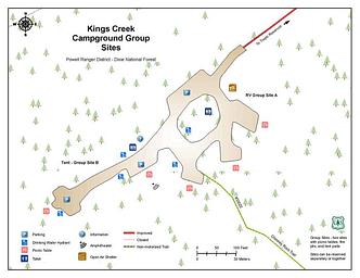 Map of Kings Creek Group Sites
