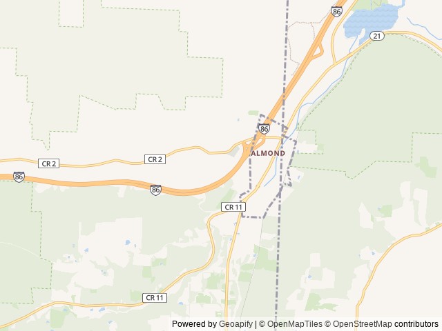Map for Diesel's Weekend Getaway near Almond, NY