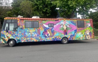 Colourful and custom Art RV ! Mary Pickford.