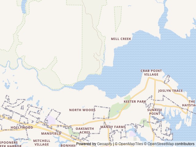 Map of Oyster Point Campground location at New Port, NC, United States