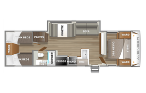 Clean 2022 Camper W/ Queen Room and Bunk Room