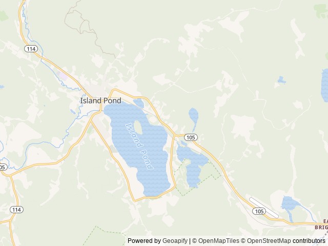 Map of Lakeside Camping location at Brighton, VT, United States