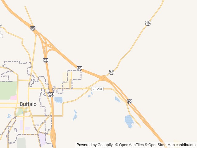 Map of Love's RV Hookup-Buffalo WY 965 location at Buffalo, WY, United States