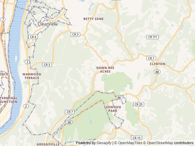 Map for Kozy Kid Bunkhouse - 29ft / Sleeps 9 near Wheeling, PA
