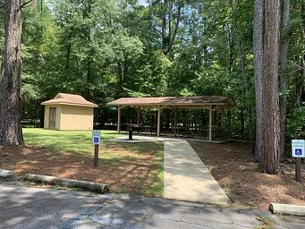 Picnic shelter at BLUFF CREEK Campground 