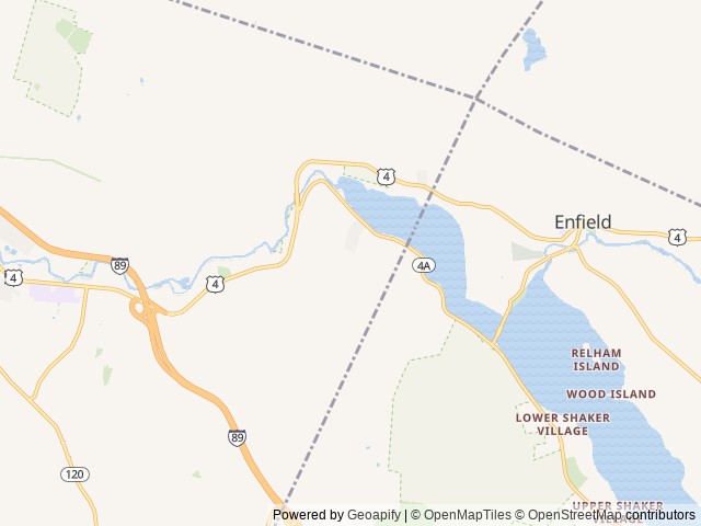 Map of Mascoma Lake Campground location at Lebanon, NH, United States