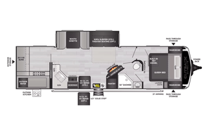 RV outback with private bunkroom
