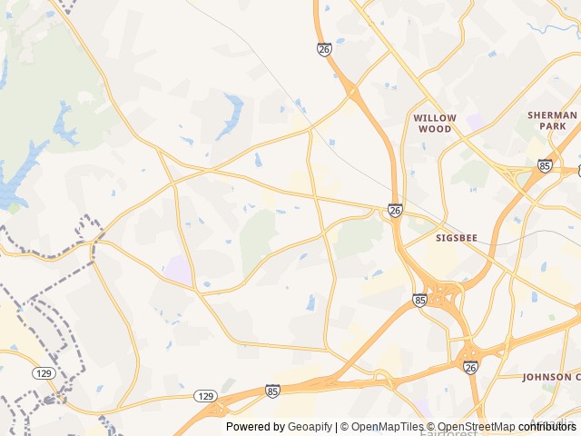 Map of Cunningham RV Park location at Spartanburg, SC, United States